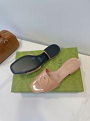 Fortok Gucci Women's Round Interlocking G sandal Beige - 5
