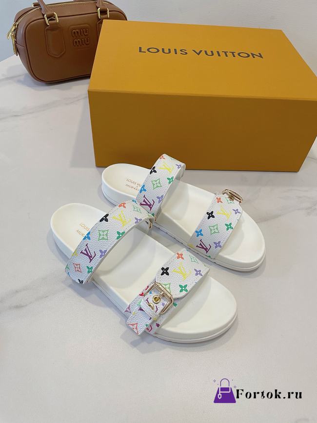 Fortok Louis Vuitton x TM Bom Dia Flat Comfort Mule White - 1