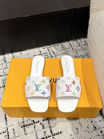 Fortok Louis Vuitton x x TM 6AM Flat Mule Blanc 1AGVWK