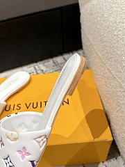 Fortok Louis Vuitton x x TM 6AM Flat Mule Blanc 1AGVWK - 4