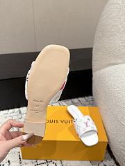 Fortok Louis Vuitton x x TM 6AM Flat Mule Blanc 1AGVWK - 5