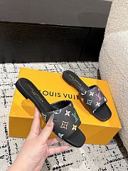 Fortok Louis Vuitton x x TM 6AM Flat Mule Noir 1AGVXM - 4