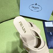 Fortok Prada Women's Beige Leather Mules - 6