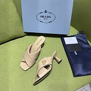 Fortok Prada Women's Beige Leather Mules - 2