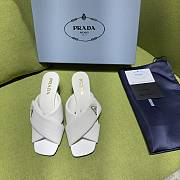 Fortok Prada Women's White Leather Mules - 1