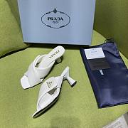 Fortok Prada Women's White Leather Mules - 6