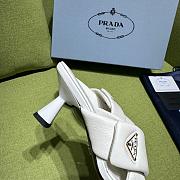 Fortok Prada Women's White Leather Mules - 3