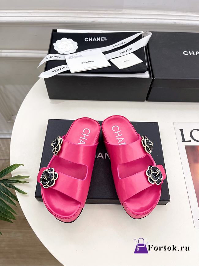 Fortok Chanel Sandals Hot Pink - 1