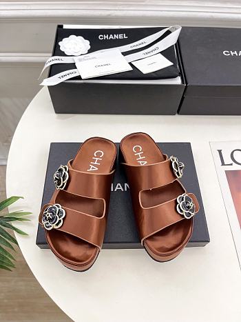 Fortok Chanel Sandals Brown