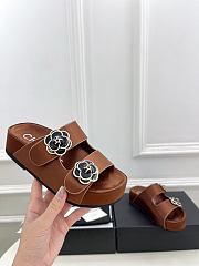 Fortok Chanel Sandals Brown - 4