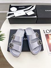 Fortok Chanel Sandals Purple Grey - 1