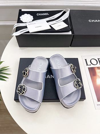 Fortok Chanel Sandals Purple Grey