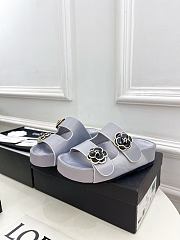 Fortok Chanel Sandals Purple Grey - 4