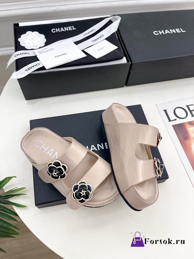 Fortok Chanel Sandals Light Brown - 1