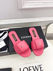 Fortok Chanel Slippers Pink - 4