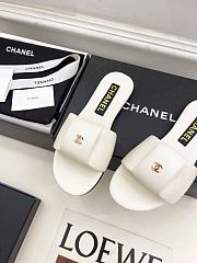 Fortok Chanel Slippers White - 4