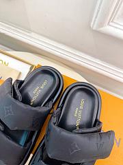Fortok Louis Vuitton Pool Pillow Comfort Mule Black 1AHNQQ - 3