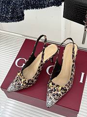 Fortok Gucci Heels Slings Spotted Leather 8.5cm - 2