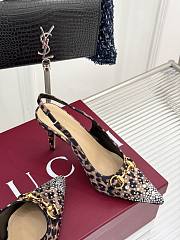 Fortok Gucci Heels Slings Spotted Leather 8.5cm - 5