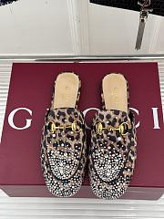 Fortol Gucci Flat Mule Spotted Leather - 1