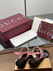 Fortok Gucci Women's Interlocking G Web sandal Gucci Pink - 2