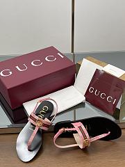 Fortok Gucci Women's Interlocking G Web sandal Gucci Pink - 4