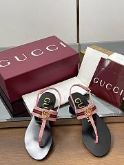 Fortok Gucci Women's Interlocking G Web sandal Gucci Pink - 5
