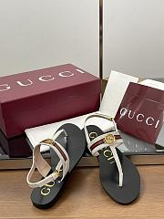 Fortok Gucci Women's Interlocking G Web sandal Gucci White - 6