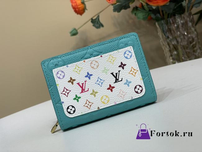Fortok LV x TM Clea Wallet 25 SS Kabira Blue 11 x 8.5 x 3.5 cm - 1