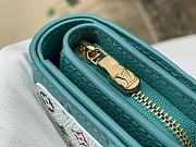 Fortok LV x TM Clea Wallet 25 SS Kabira Blue 11 x 8.5 x 3.5 cm - 2