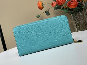 Fortok LV X TM Zippy Vertical Wallet Kabira Blue 19.5 x 10.5 x 2.5 cm  