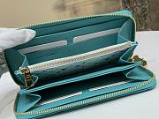 Fortok LV X TM Zippy Vertical Wallet Kabira Blue 19.5 x 10.5 x 2.5 cm   - 2