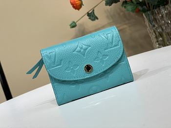 Fortok LV x TM Rosalie Coin Purse Kabira Blue M14085 11 x 8 x 2.5 cm