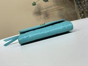 Fortok LV x TM Rosalie Coin Purse Kabira Blue M14085 11 x 8 x 2.5 cm - 5
