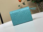 Fortok LV x TM Rosalie Coin Purse Kabira Blue M14085 11 x 8 x 2.5 cm - 3