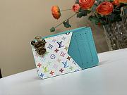 Fortok LV x TM Romy Card Holder Kabira Blue M14171 12 x 8 x 0.8 cm - 1