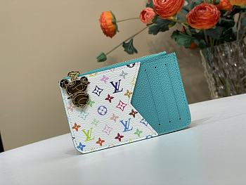 Fortok LV x TM Romy Card Holder Kabira Blue M14171 12 x 8 x 0.8 cm