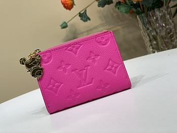 Fortok LV x TM Lisa Wallet Kawaii Pink M14087 9 x 11.5 x 1.5 cm 