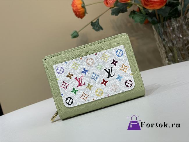 Fortok LV x TM Clea Wallet 25 SS Green Tea 11 x 8.5 x 3.5 cm - 1
