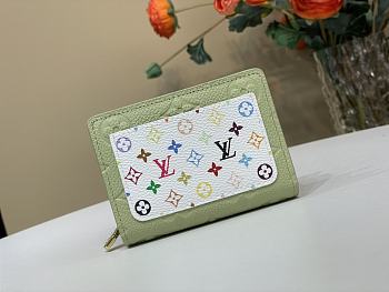 Fortok LV x TM Clea Wallet 25 SS Green Tea 11 x 8.5 x 3.5 cm