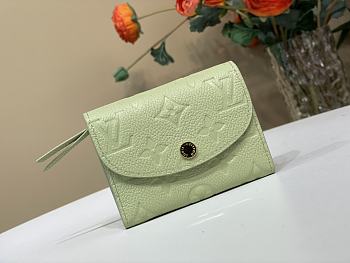 Fortok LV x TM Rosalie Coin Purse Green Tea M14084 11 x 8 x 2.5 cm 