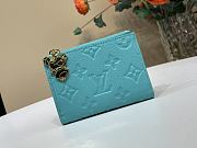 Fortok LV x TM Lisa Wallet Kabira Blue M14089 9 x 11.5 x 1.5 cm - 1