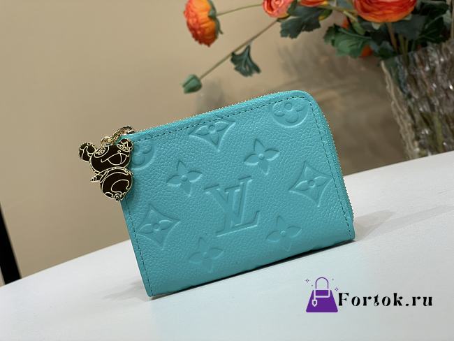Fortok LV x TM Zippy Coin Purse Kabira Blue 11 x 8.5 x 1.5 cm - 1