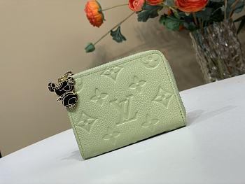 Fortok LV x TM Zippy Coin Purse Green Tea 11 x 8.5 x 1.5 cm