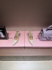 Fortok Gucci Pointed High Heels White 9.5 cm - 1