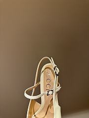 Fortok Gucci Pointed High Heels White 9.5 cm - 2