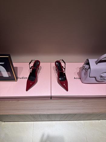 Fortok Gucci Pointed High Heels Red 9.5 cm