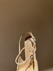 Fortok Gucci Pointed High Heels Beige 9.5 cm - 4