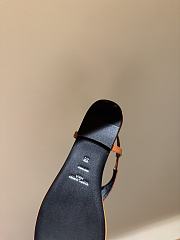 Fortok Saint Laurent YSL Flat Sandals Brown 1cm - 4