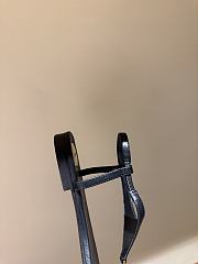 Fortok Saint Laurent YSL Flat Sandals Black  - 6